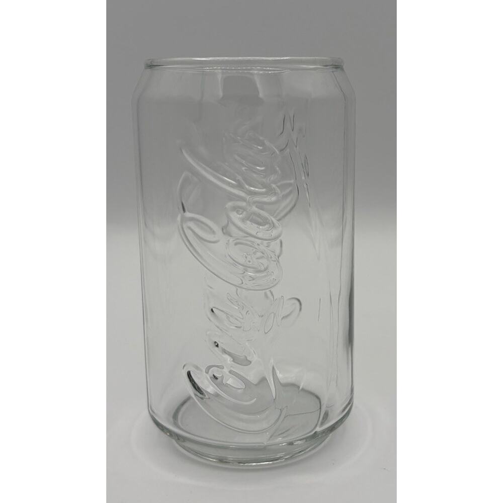 COCA COLA CAN SHAPED GLASS MCDONALD'S LIMITED EDITION Vintage
